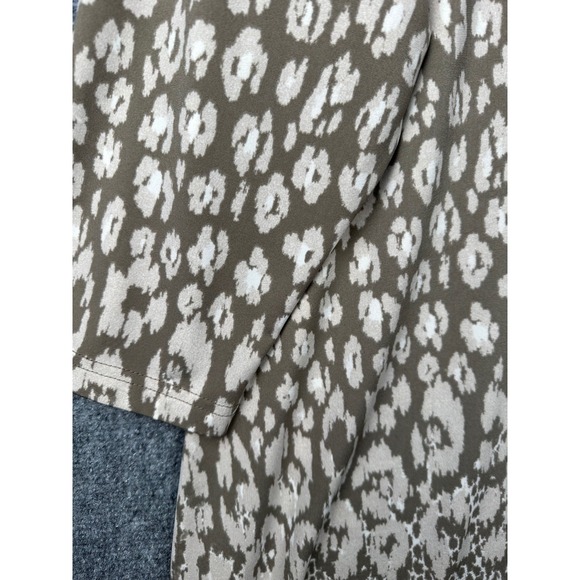 Belle Kim Gravel Animal Print Scoop Neck 3/4 Sleeve Tunic Top XL - Picture 6 of 8